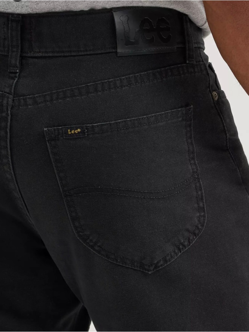 Lee Men's Flannel Lined Straight Leg Jeans - Black Wash 34X32 - Picture 2 of 8